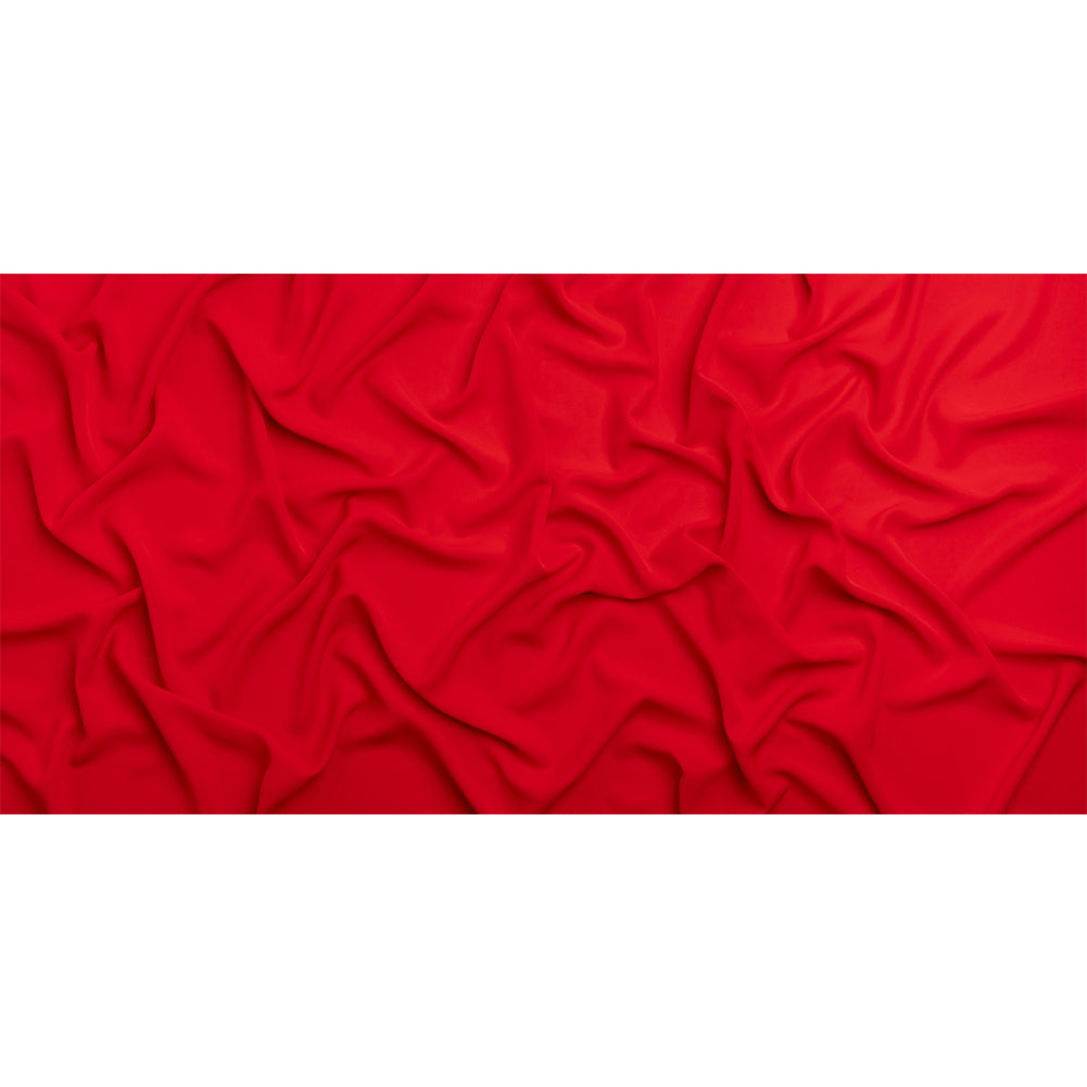 Polyester Double Georgette - Red - Mimosa Collection by Mood - Full Polyester Double Georgette - Red - Mimosa Collection by Mood - Full