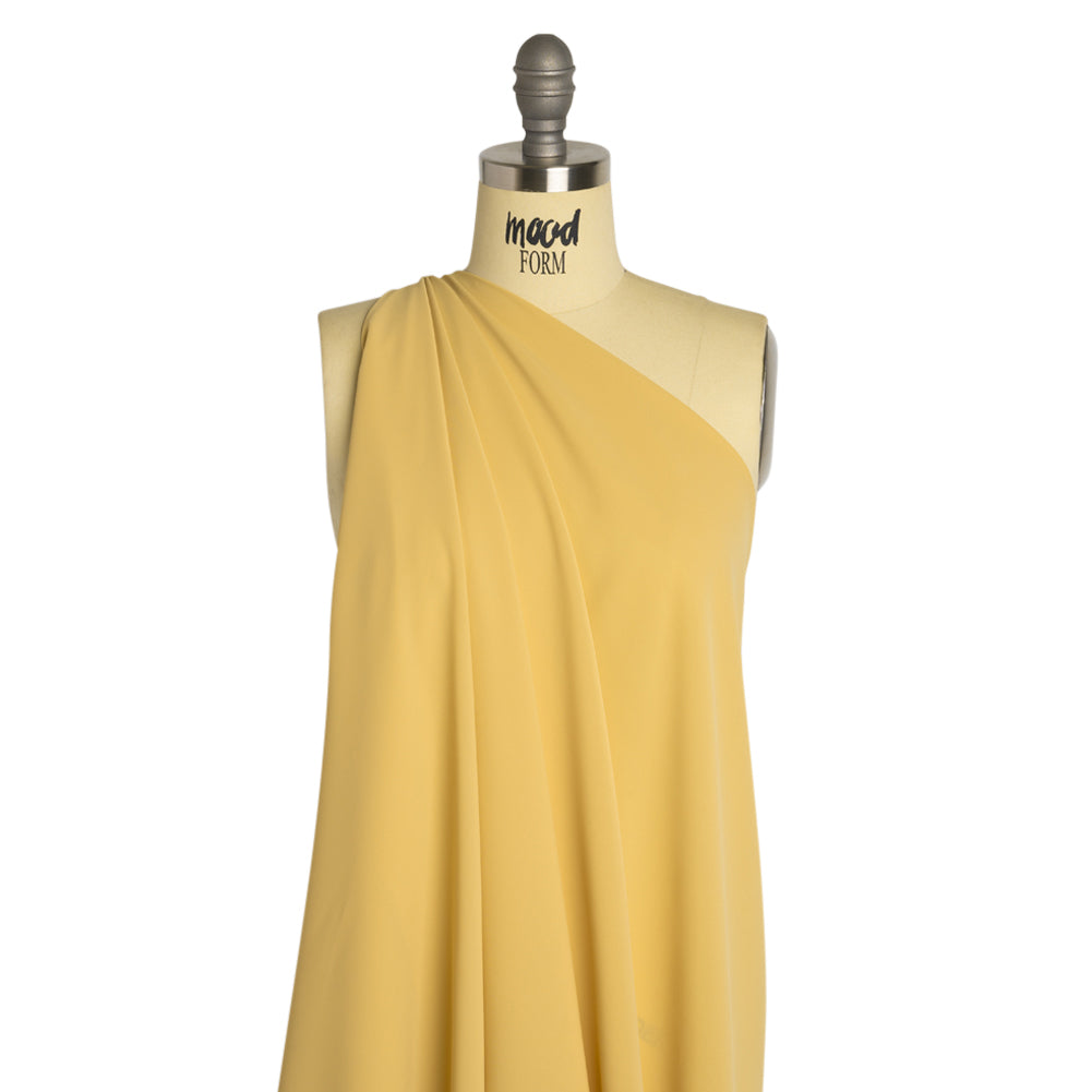 Polyester Double Georgette - Gold - Mimosa Collection by Mood - Drape Polyester Double Georgette - Gold - Mimosa Collection by Mood - Drape