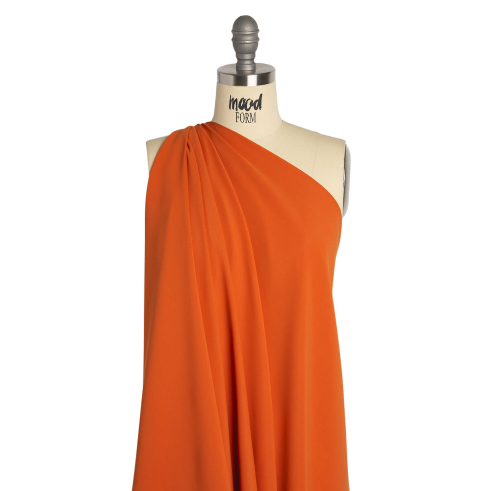 Polyester Double Georgette - Burnt Orange - Mimosa Collection by Mood - Drape Polyester Double Georgette - Burnt Orange - Mimosa Collection by Mood - Drape