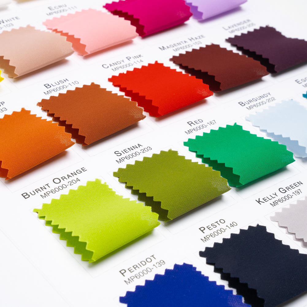 Color Card - Mimosa Double Georgette Collection - 8.5" x 11", 3-Hole - Folded Color Card - Mimosa Double Georgette Collection - 8.5" x 11", 3-Hole - Folded