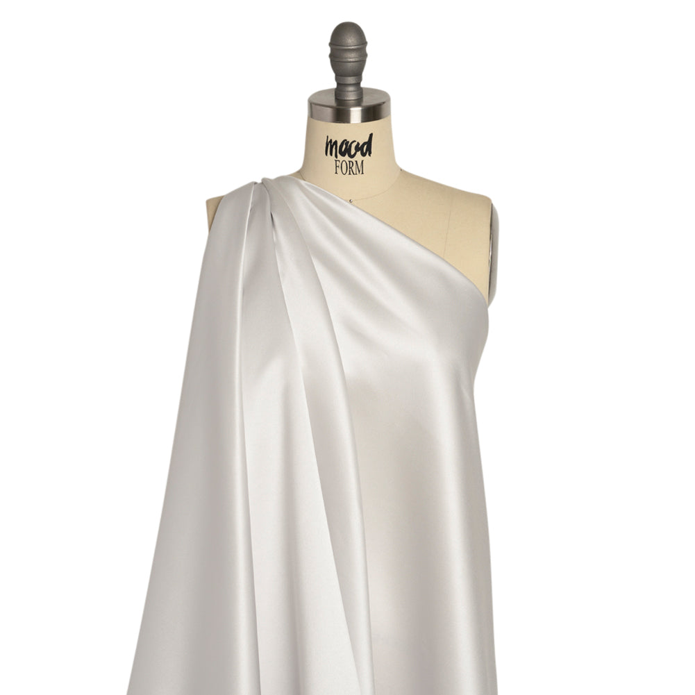 Premium Polyester Satin - Antique White - Gavia Collection by Mood - Drape Premium Polyester Satin - Antique White - Gavia Collection by Mood - Drape