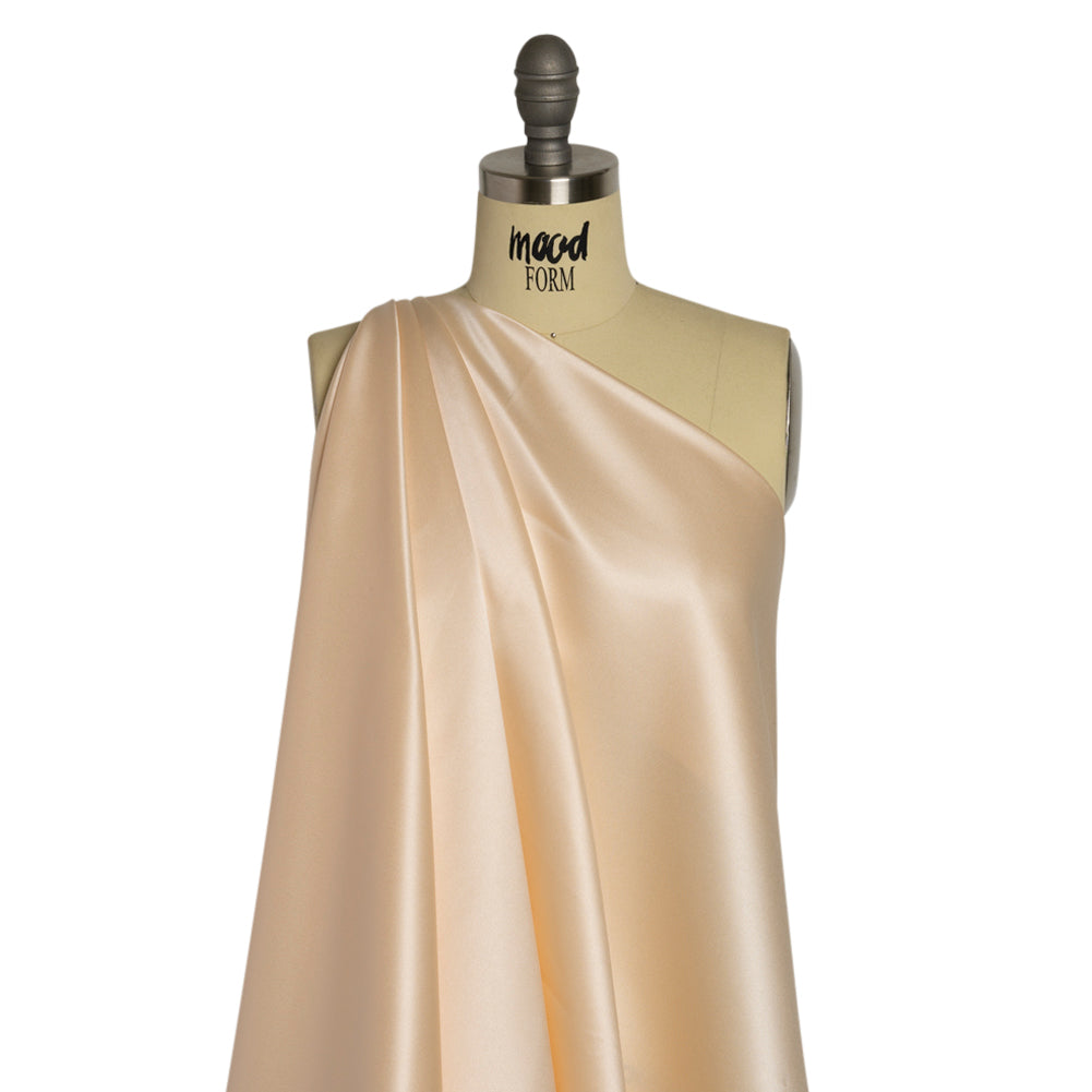 Premium Polyester Satin - Ecru - Gavia Collection by Mood - Drape Premium Polyester Satin - Ecru - Gavia Collection by Mood - Drape