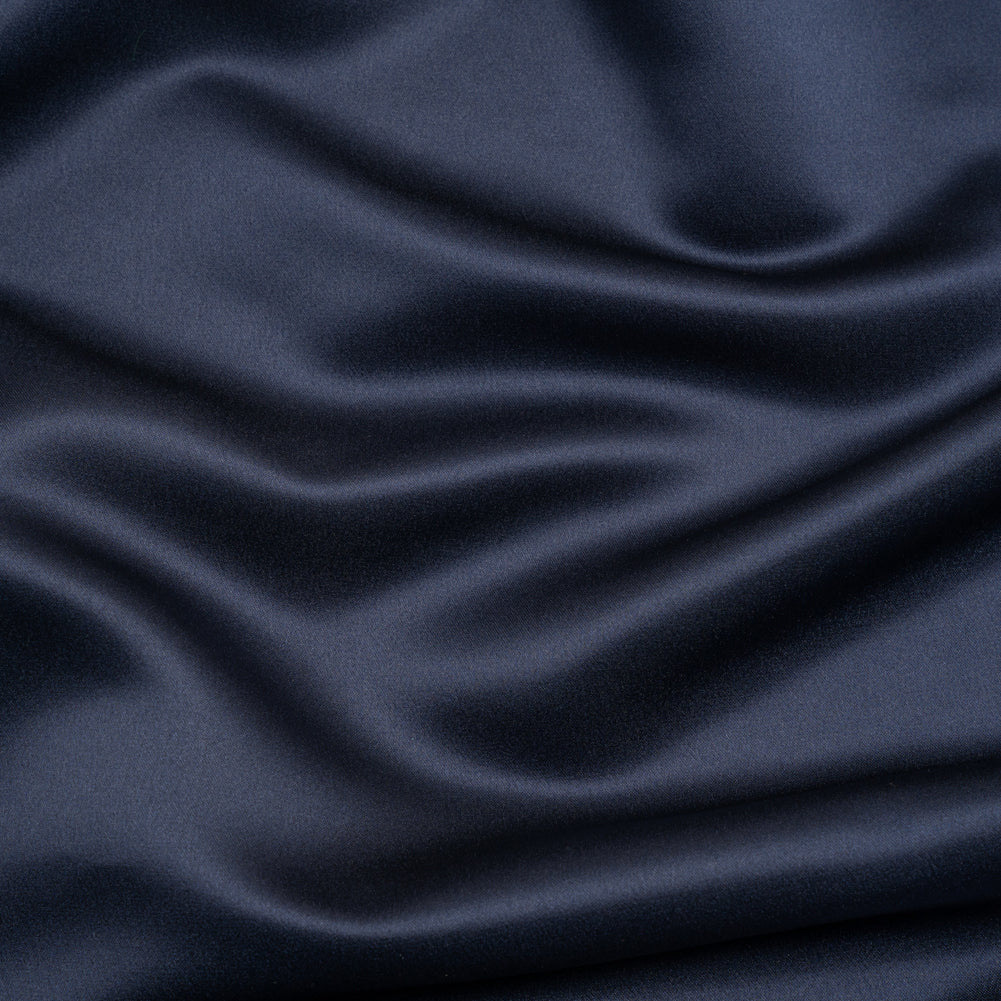 Premium Polyester Satin - Navy - Gavia Collection by Mood Premium Polyester Satin - Navy - Gavia Collection by Mood