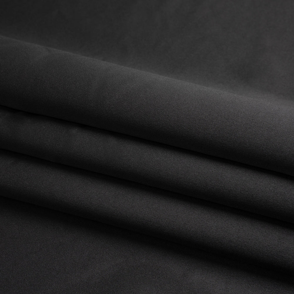 Premium Polyester Satin - Black - Gavia Collection by Mood - Folded Premium Polyester Satin - Black - Gavia Collection by Mood - Folded