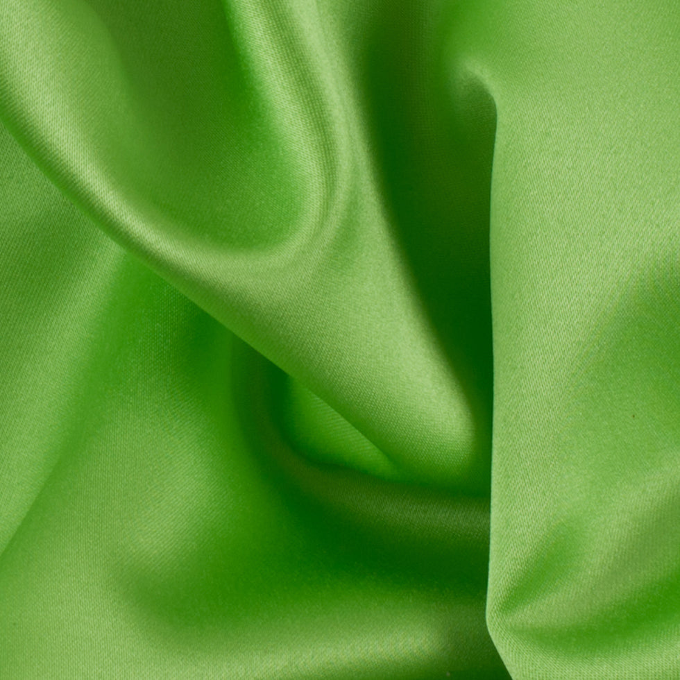 Polyester Satin - Apple Green - Reverie Collection Detail Polyester Satin - Apple Green - Reverie Collection Detail