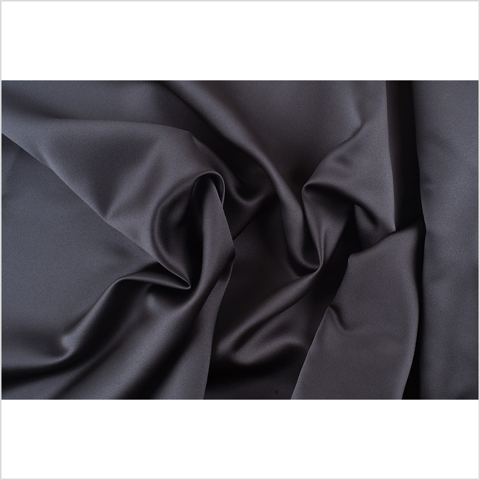 Polyester Satin - Charcoal Gray - Reverie Collection Full Polyester Satin - Charcoal Gray - Reverie Collection Full