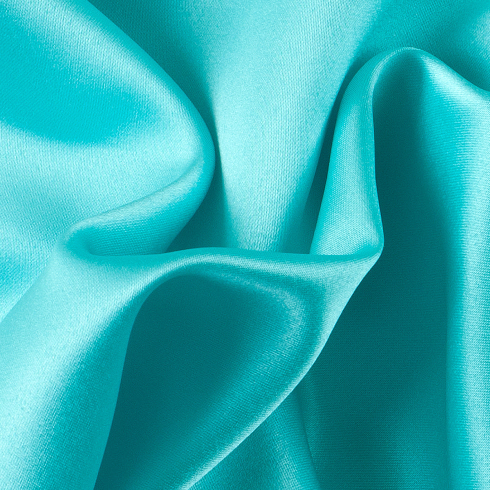 Polyester Satin - Tiffany Blue - Reverie Collection Detail Polyester Satin - Tiffany Blue - Reverie Collection Detail