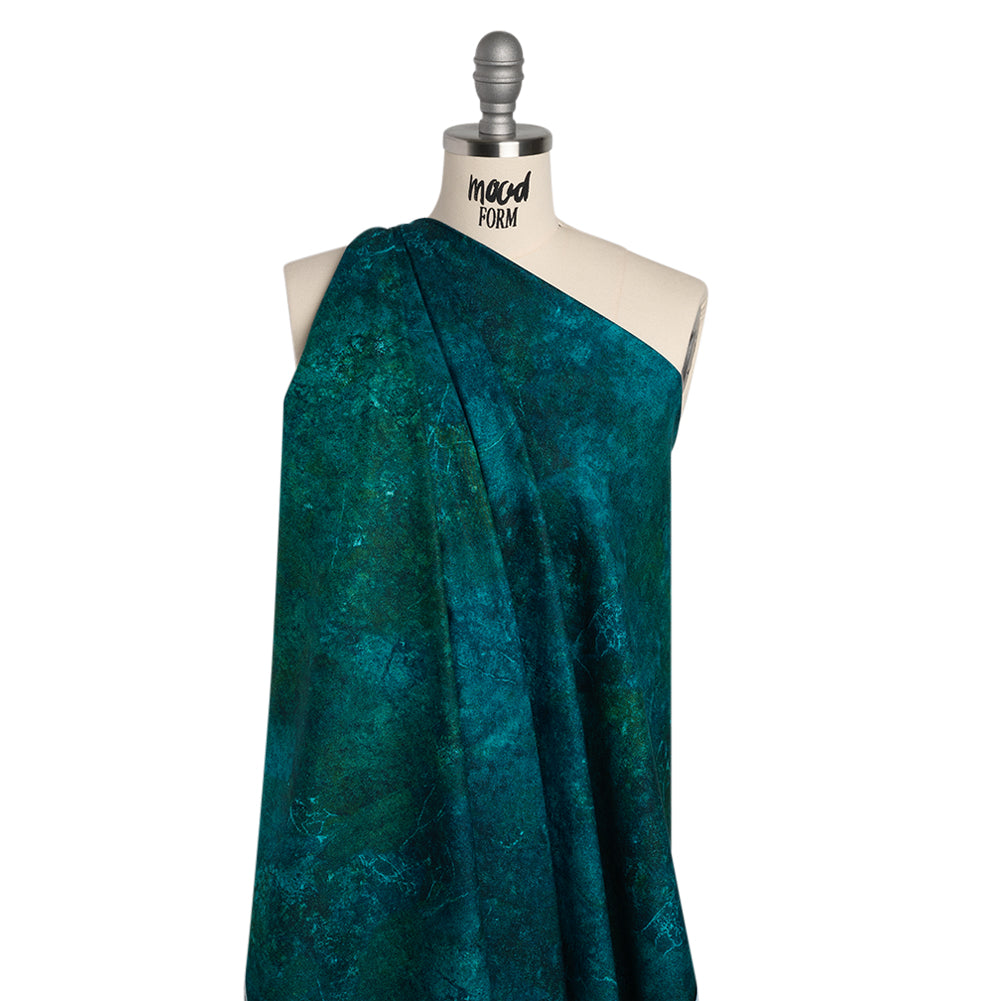 Stonehenge Quilting Cotton by Northcott - Peacock Sienna Marble Abstract - Gradations II Collection - Drape Stonehenge Quilting Cotton by Northcott - Peacock Sienna Marble Abstract - Gradations II Collection - Drape