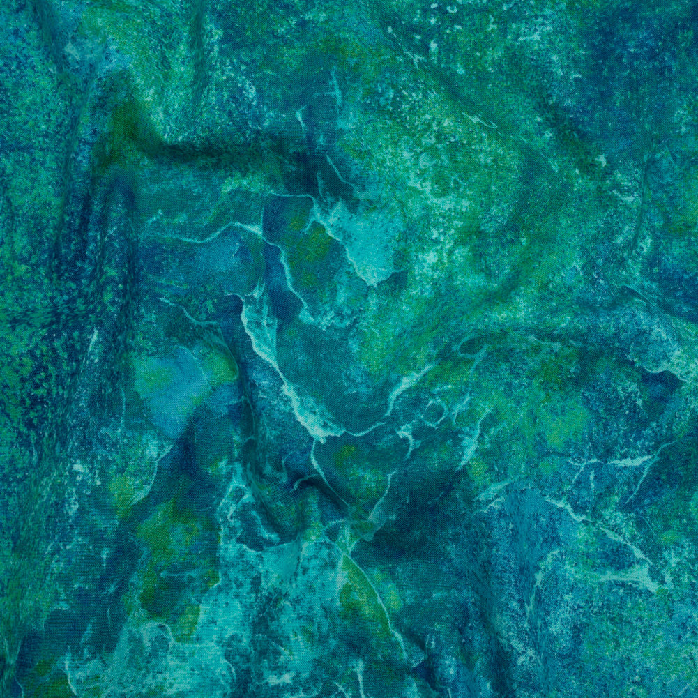 Stonehenge Quilting Cotton by Northcott - Peacock Quartz Abstract - Gradations II Collection Stonehenge Quilting Cotton by Northcott - Peacock Quartz Abstract - Gradations II Collection