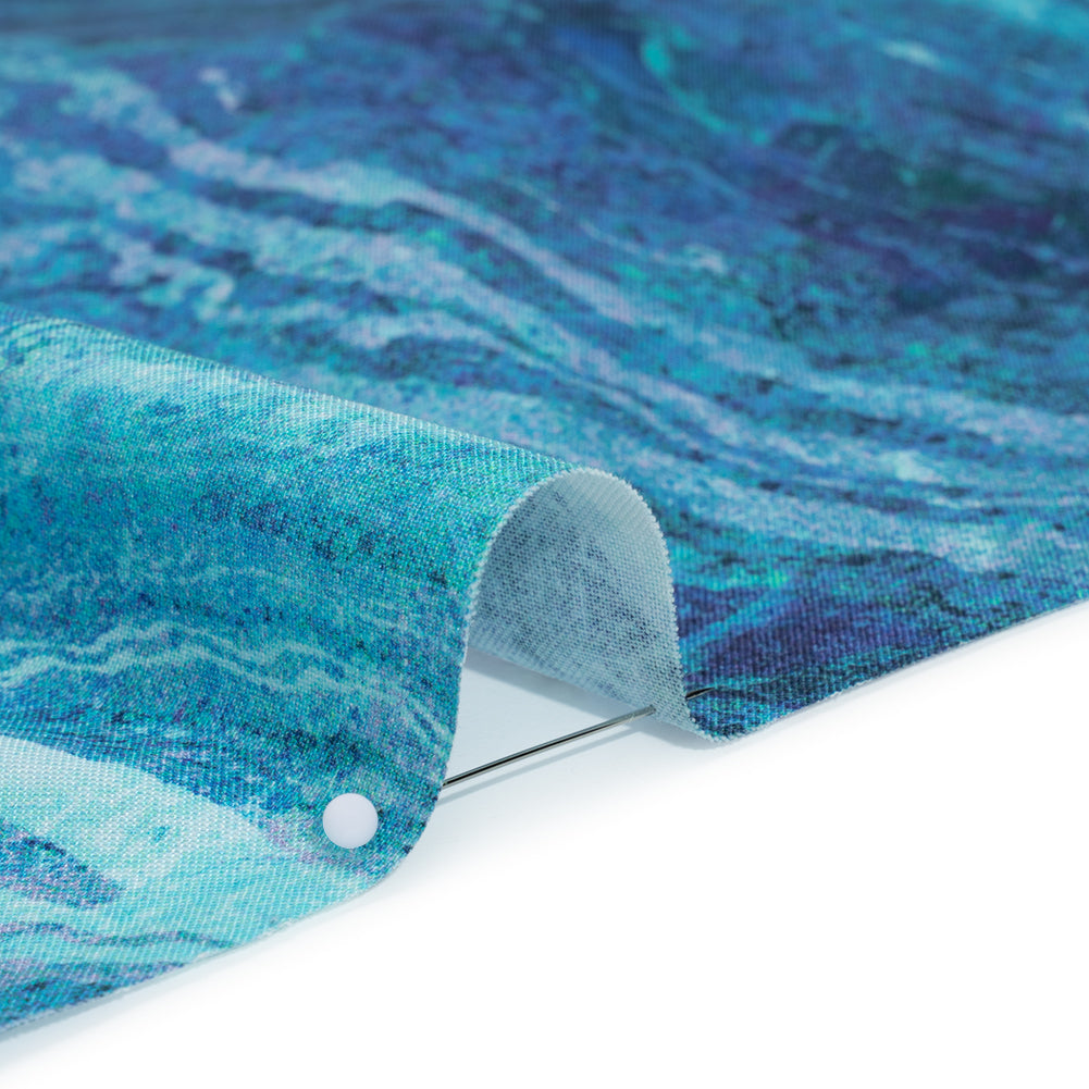 Stonehenge Wide Backing Quilting Cotton by Northcott - Midnight Swirling Lines Gradient, 108" Width - Ombre Wide Backing II Collection - Detail Stonehenge Wide Backing Quilting Cotton by Northcott - Midnight Swirling Lines Gradient, 108" Width - Ombre Wide Backing II Collection - Detail