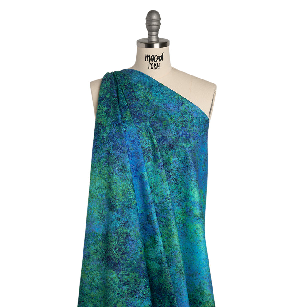 Stonehenge Wide Backing Quilting Cotton by Northcott - Blue Lagoon Textural Abstract, 108" Width - Multi Mixers Wide Backing Collection - Drape Stonehenge Wide Backing Quilting Cotton by Northcott - Blue Lagoon Textural Abstract, 108" Width - Multi Mixers Wide Backing Collection - Drape