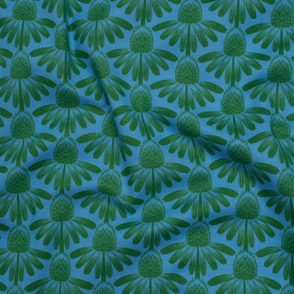 Printed Quilting Cotton by Anna Maria Textiles for Northcott - Pool Coneflower Floral - Indelible Collection Printed Quilting Cotton by Anna Maria Textiles for Northcott - Pool Coneflower Floral - Indelible Collection
