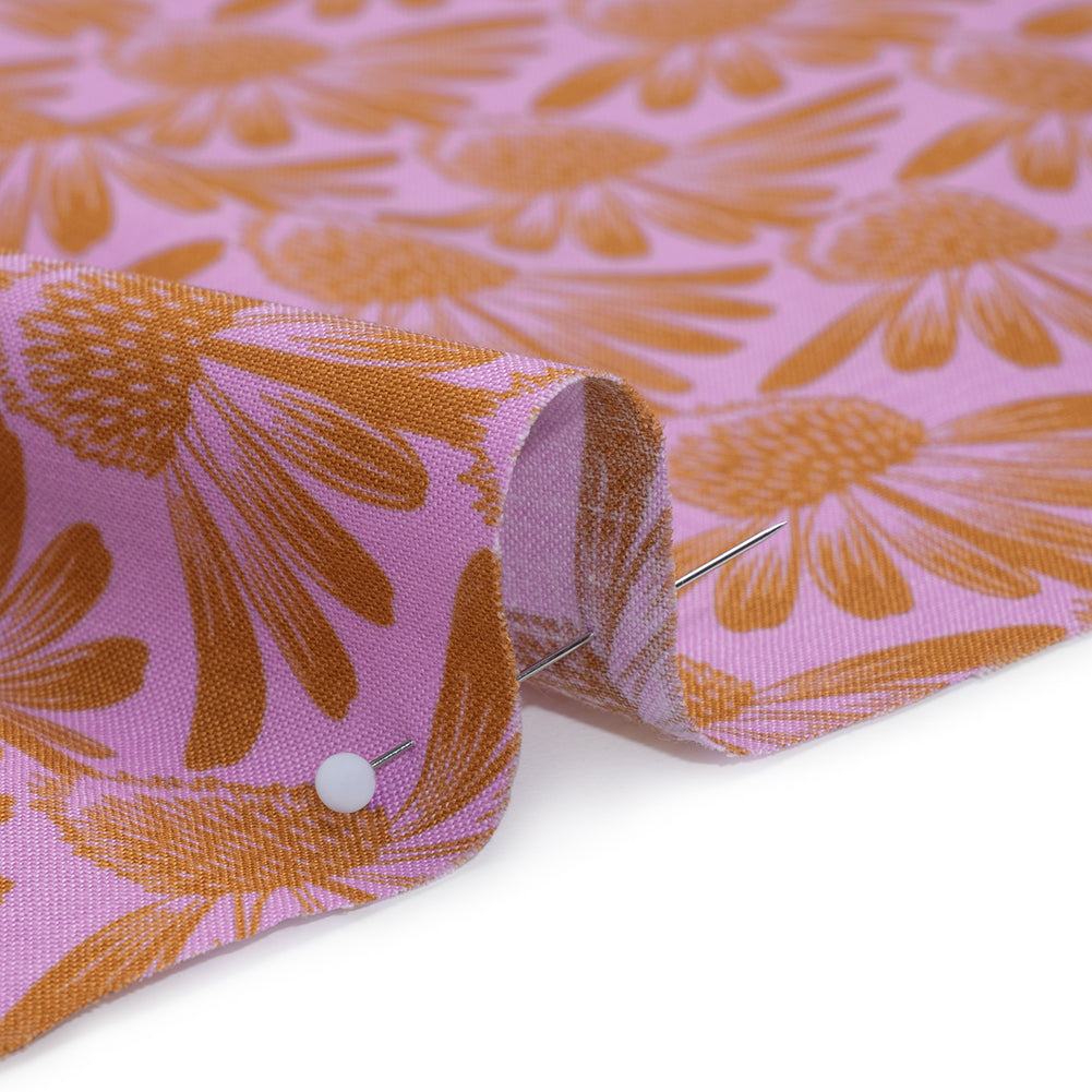 Printed Quilting Cotton by Anna Maria Textiles for Northcott - Taffy Coneflower Floral - Indelible Collection - Detail Printed Quilting Cotton by Anna Maria Textiles for Northcott - Taffy Coneflower Floral - Indelible Collection - Detail