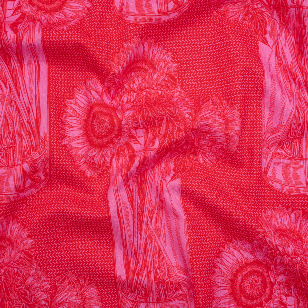 Printed Quilting Cotton by Anna Maria Textiles for Northcott - Candy Sunflowers Floral - Indelible Collection Printed Quilting Cotton by Anna Maria Textiles for Northcott - Candy Sunflowers Floral - Indelible Collection