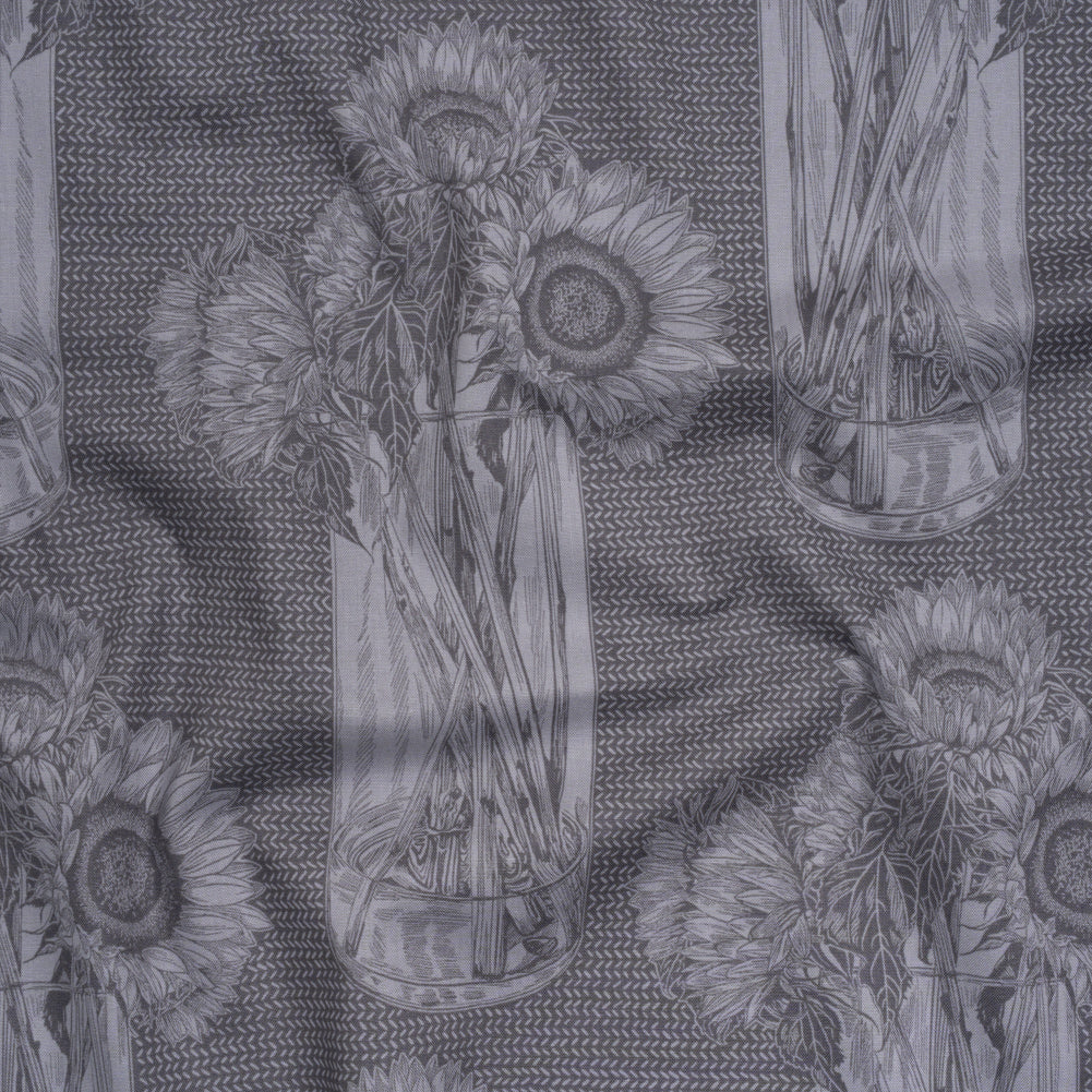 Printed Quilting Cotton by Anna Maria Textiles for Northcott - Flash Sunflowers Floral - Indelible Collection Printed Quilting Cotton by Anna Maria Textiles for Northcott - Flash Sunflowers Floral - Indelible Collection