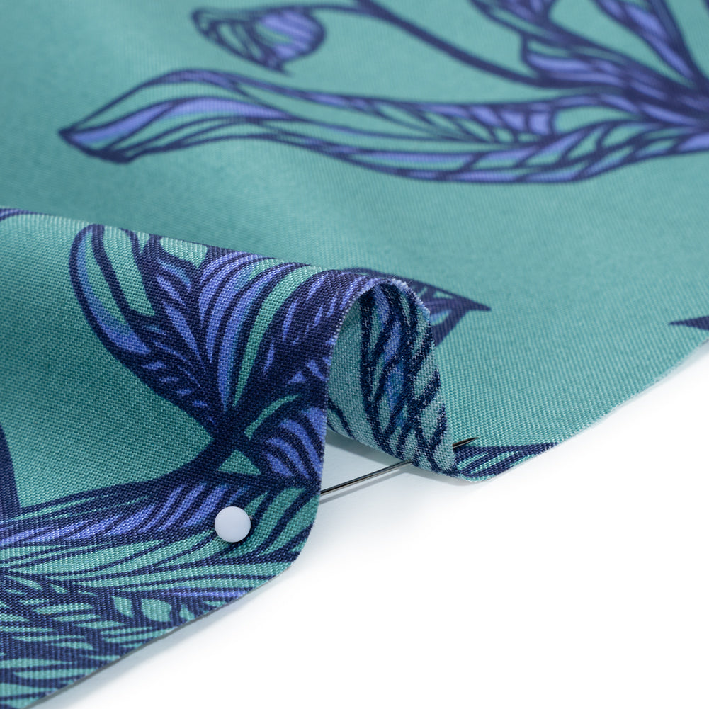 Wide Backing Quilting Cotton by Anna Maria Textiles for Northcott, 108" Wide - Jade Peony Floral - Indelible Wide Backing Collection - Detail Wide Backing Quilting Cotton by Anna Maria Textiles for Northcott, 108" Wide - Jade Peony Floral - Indelible Wide Backing Collection - Detail