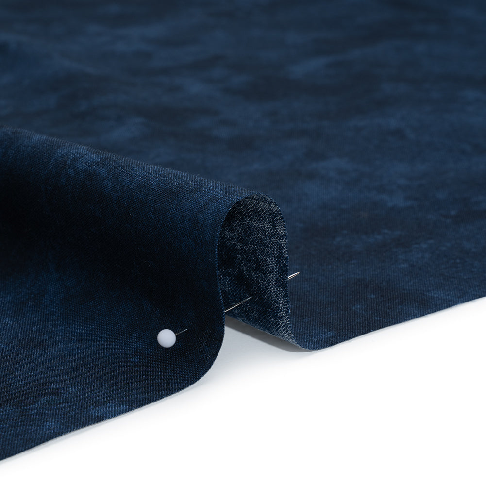 Printed Quilting Cotton by Deborah Edwards Northcott Studio - Navy Fresco Texture - Toscana Collection Full Printed Quilting Cotton by Deborah Edwards Northcott Studio - Navy Fresco Texture - Toscana Collection Full