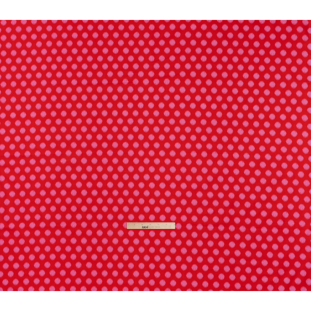 Printed Quilting Cotton by Heather Bailey for FIGO Studio - Cherry Top Dot Ikat Polka Dots - Pop Sugar Collection - Full - Image 5 of 6 Printed Quilting Cotton by Heather Bailey for FIGO Studio - Cherry Top Dot Ikat Polka Dots - Pop Sugar Collection - Full - Image 5 of 6