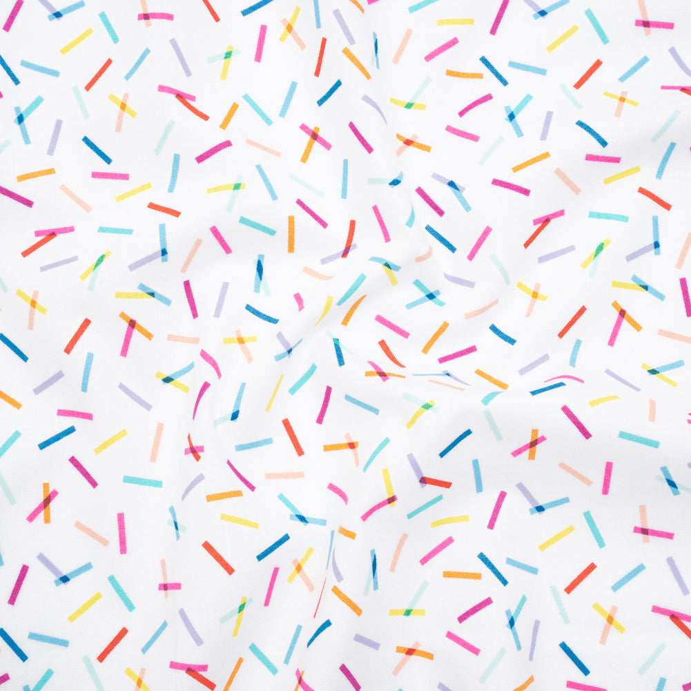 Printed Quilting Cotton by Ghazal Razavi for FIGO Studio - Rainbow and White Confetti - Dovetail Collection Printed Quilting Cotton by Ghazal Razavi for FIGO Studio - Rainbow and White Confetti - Dovetail Collection