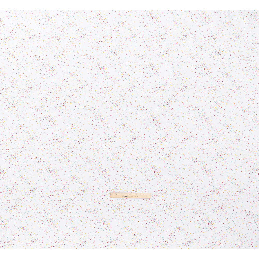 Printed Quilting Cotton by Ghazal Razavi for FIGO Studio - Rainbow and White Sprinkles- Dovetail Collection - Full Printed Quilting Cotton by Ghazal Razavi for FIGO Studio - Rainbow and White Sprinkles- Dovetail Collection - Full