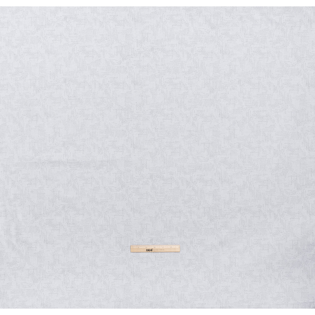 Printed Quilting Cotton by Ghazal Razavi for FIGO Studio - White and Gray Stitches - Dovetail Collection - Full Printed Quilting Cotton by Ghazal Razavi for FIGO Studio - White and Gray Stitches - Dovetail Collection - Full