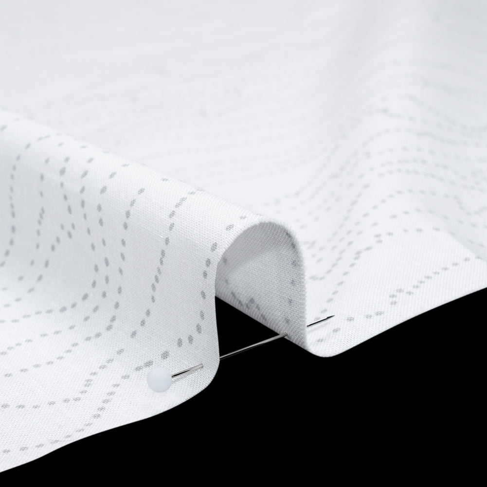 Printed Quilting Cotton by Ghazal Razavi for FIGO Studio - White and Gray Strings - Dovetail Collection - Detail Printed Quilting Cotton by Ghazal Razavi for FIGO Studio - White and Gray Strings - Dovetail Collection - Detail