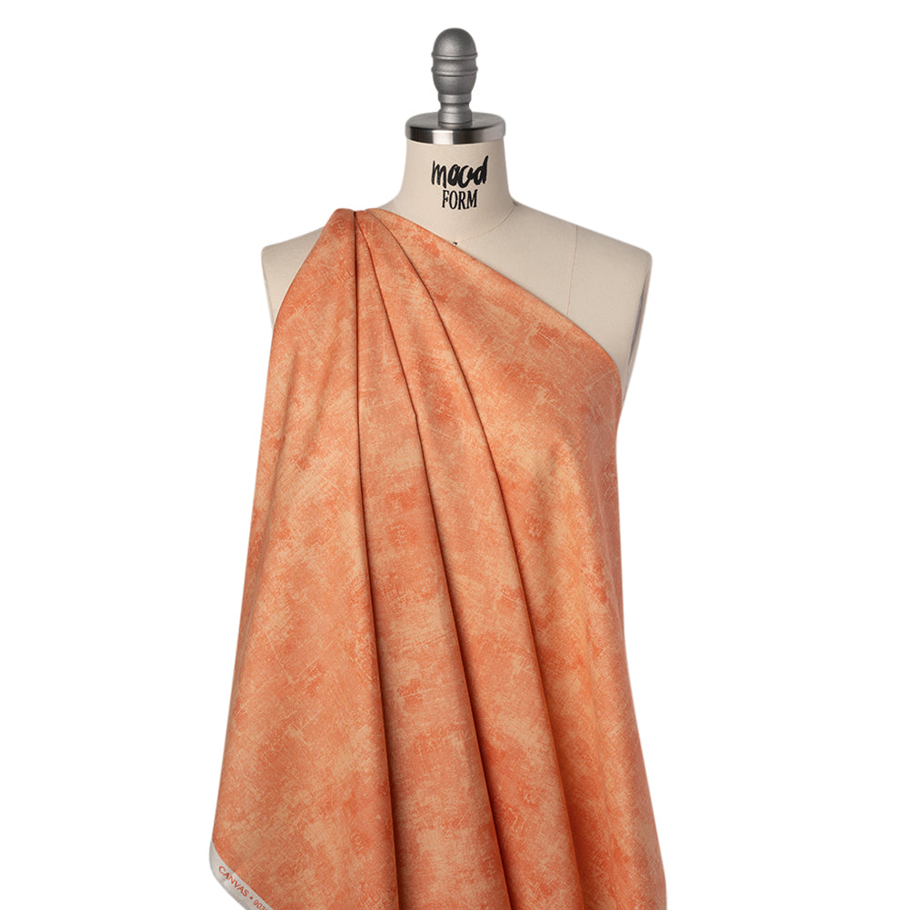 Printed Quilting Cotton by Northcott - Melon Painterly Texture - Canvas Collection Folded Printed Quilting Cotton by Northcott - Melon Painterly Texture - Canvas Collection Folded