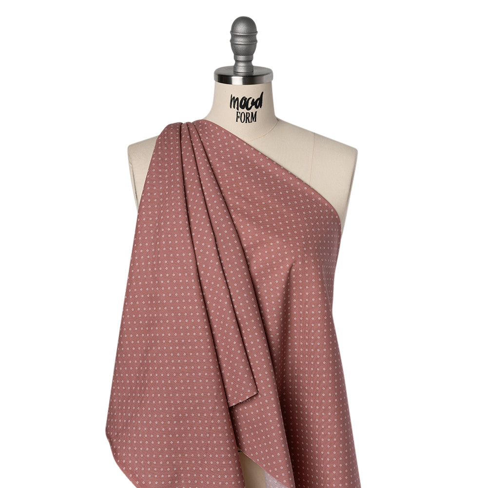Printed Quilting Cotton by Ghazal Razavi for FIGO Studio - Rhubarb Stars - Nest Collection - Drape Printed Quilting Cotton by Ghazal Razavi for FIGO Studio - Rhubarb Stars - Nest Collection - Drape