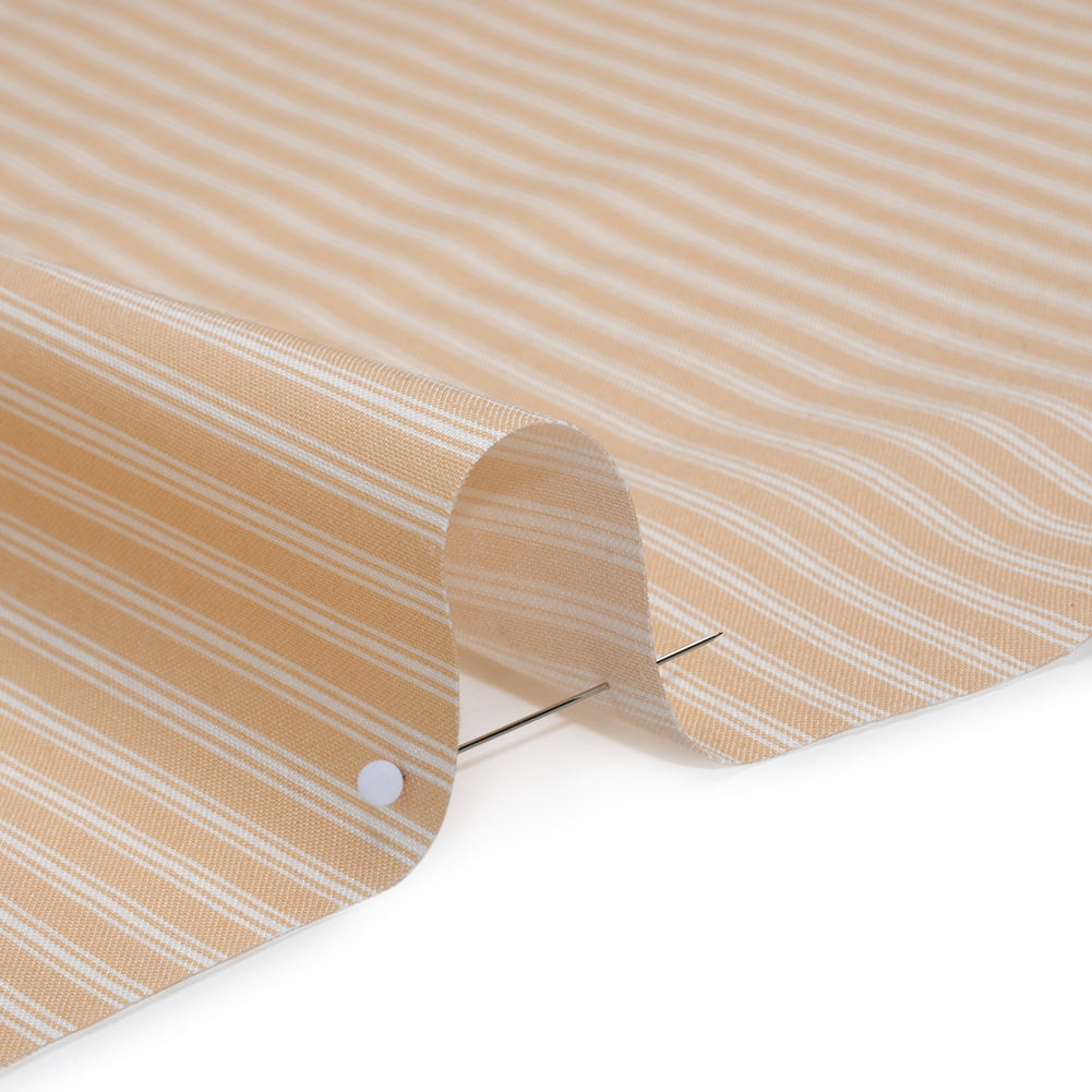 Printed Quilting Cotton by Ghazal Razavi for FIGO Studio - Buttercream Stripes - Nest Collection - Detail Printed Quilting Cotton by Ghazal Razavi for FIGO Studio - Buttercream Stripes - Nest Collection - Detail