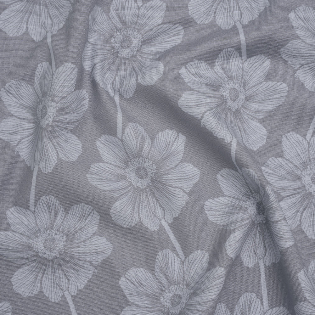 Printed Quilting Cotton by Anna Maria Textiles for Northcott - Overcast Anemone Floral - Indelible Soft Collection Printed Quilting Cotton by Anna Maria Textiles for Northcott - Overcast Anemone Floral - Indelible Soft Collection