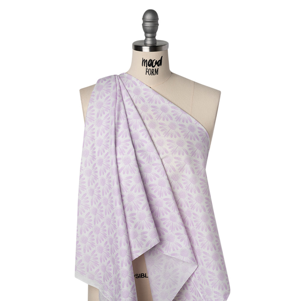 Printed Quilting Cotton by Anna Maria Textiles for Northcott - Lilac Coneflower Floral - Indelible Soft Collection - Drape Printed Quilting Cotton by Anna Maria Textiles for Northcott - Lilac Coneflower Floral - Indelible Soft Collection - Drape