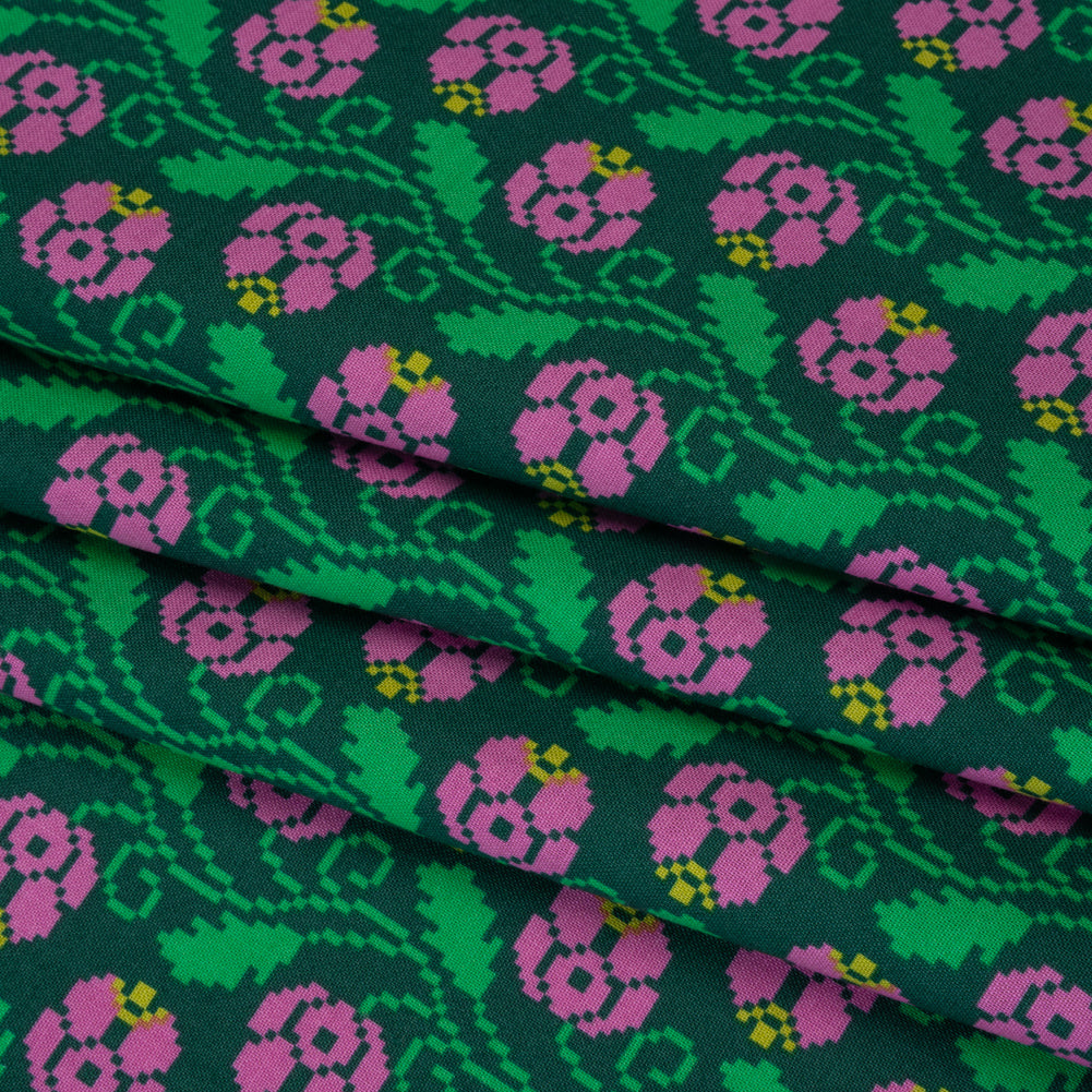 Printed Quilting Cotton by Anna Maria Textiles for Northcott - Darling Curled Vine Floral - Heiress Collection - Folded Printed Quilting Cotton by Anna Maria Textiles for Northcott - Darling Curled Vine Floral - Heiress Collection - Folded
