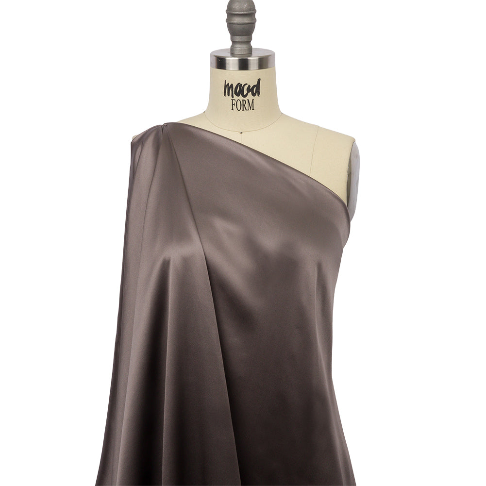Silk Charmeuse 44" - Dark Silver - Premium Collection - Drape Silk Charmeuse 44" - Dark Silver - Premium Collection - Drape