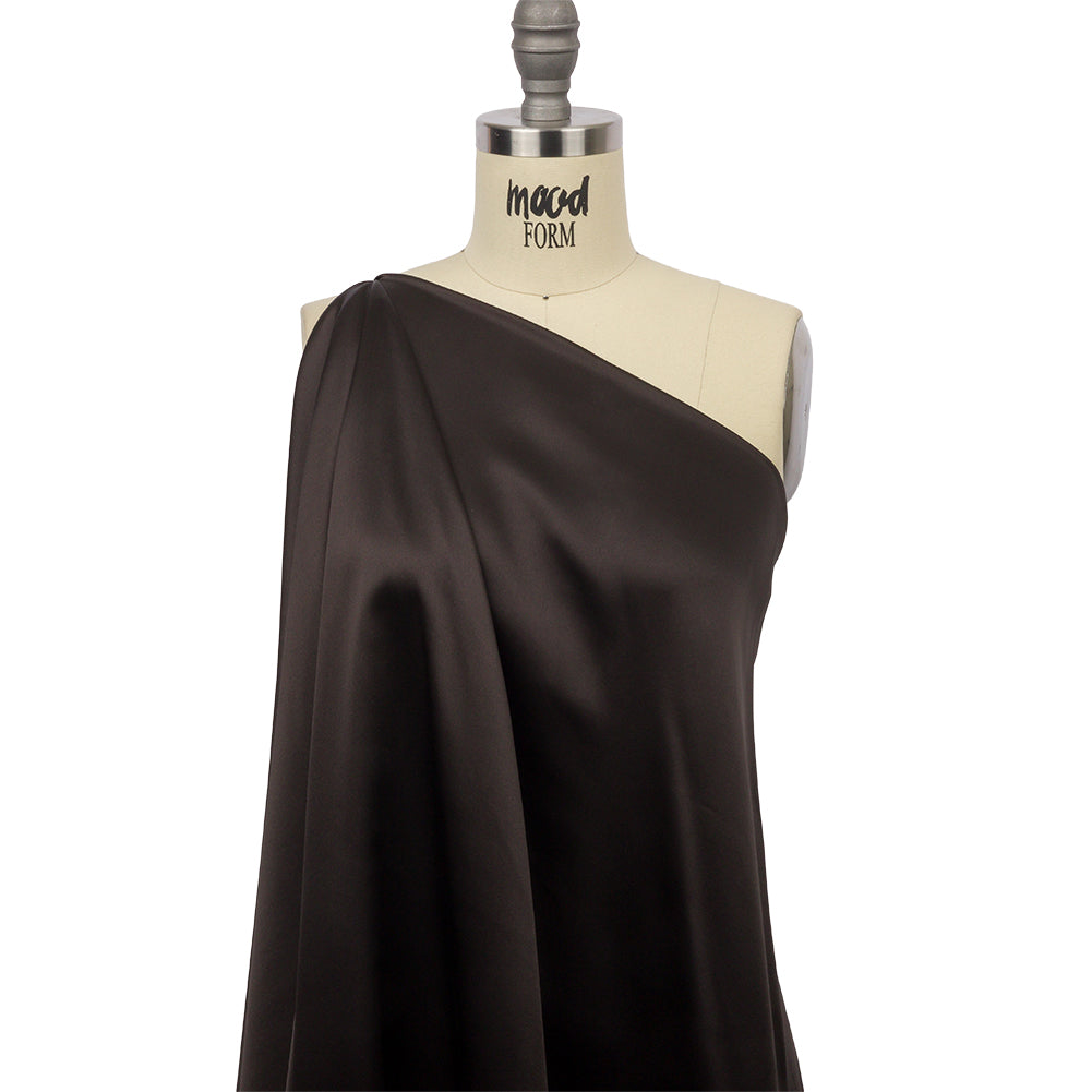 Silk Charmeuse 44" - Deep Charcoal - Premium Collection - Drape Silk Charmeuse 44" - Deep Charcoal - Premium Collection - Drape