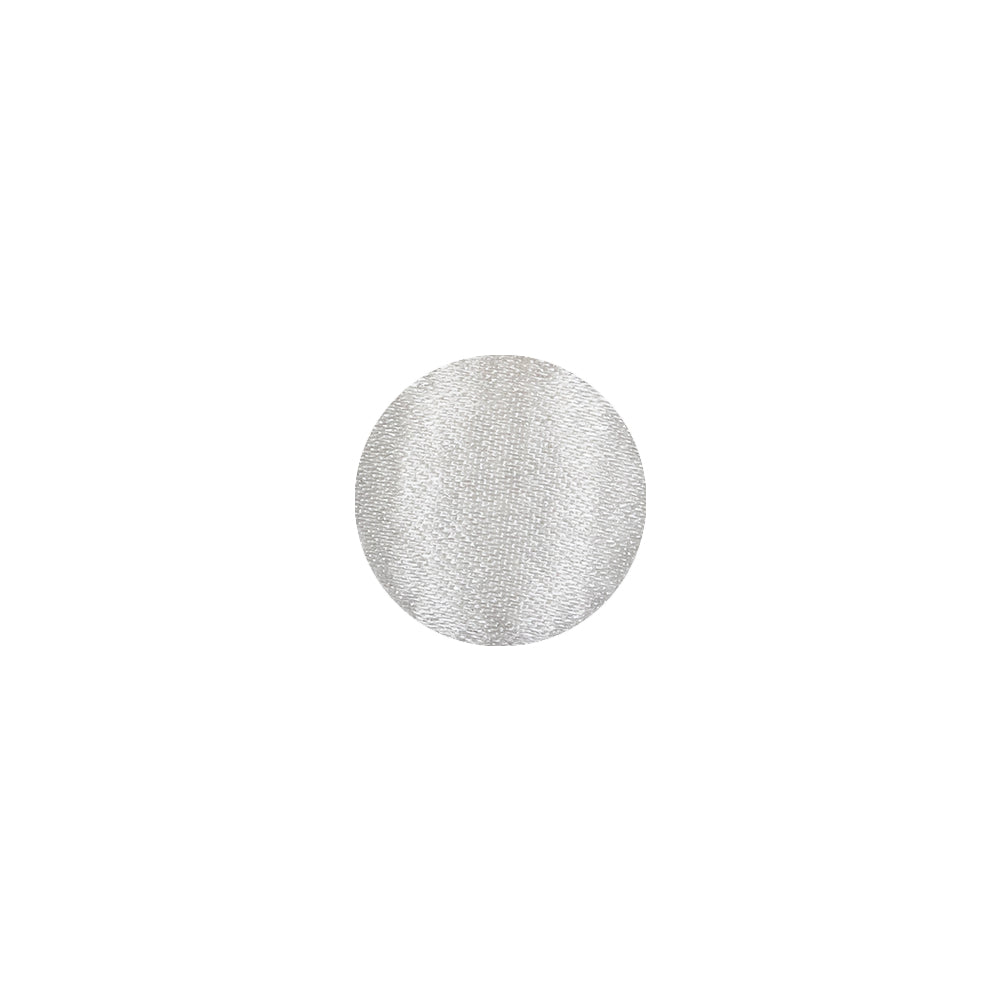 Mood Exclusive Whisper White Silk Covered Button - 18L/11.5mm Mood Exclusive Whisper White Silk Covered Button - 18L/11.5mm
