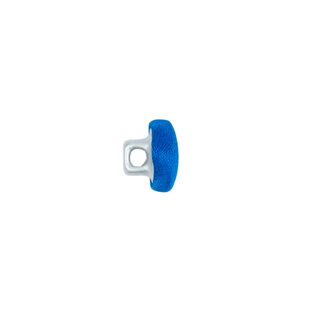 Mood Exclusive Princess Blue Silk Covered Button - 16L/10mm - Folded Mood Exclusive Princess Blue Silk Covered Button - 16L/10mm - Folded