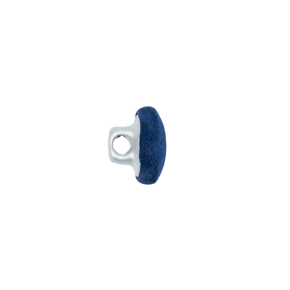Mood Exclusive Estate Blue Silk Covered Button - 18L/11.5mm - Folded Mood Exclusive Estate Blue Silk Covered Button - 18L/11.5mm - Folded