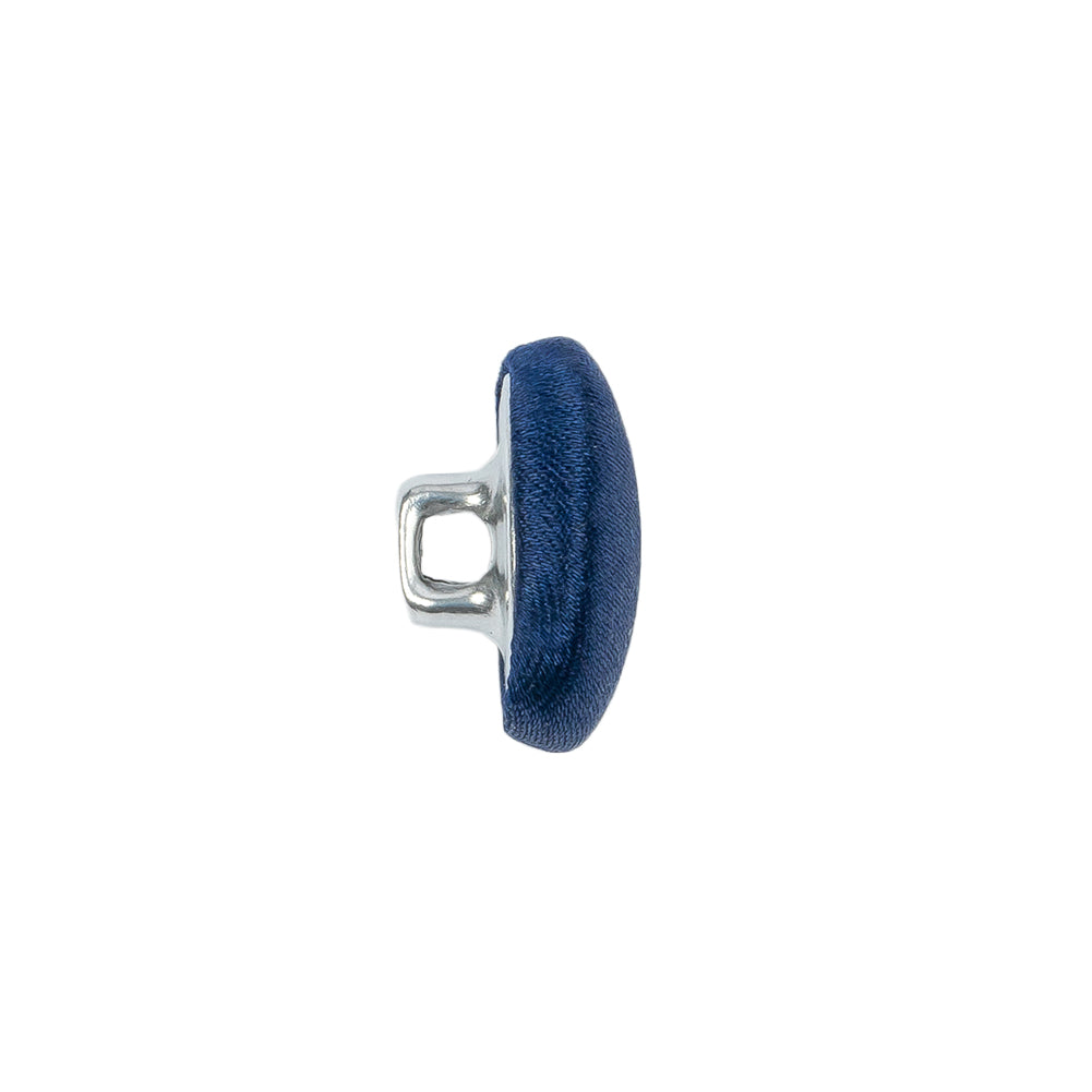 Mood Exclusive Estate Blue Silk Covered Button - 24L/15mm - Folded Mood Exclusive Estate Blue Silk Covered Button - 24L/15mm - Folded