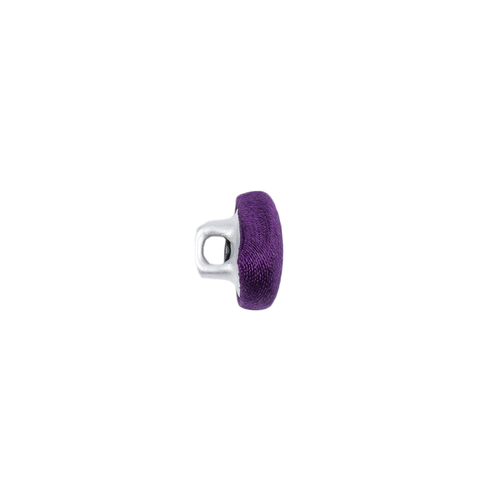 Mood Exclusive Majesty Purple Silk Covered Button - 16L/10mm Detail Mood Exclusive Majesty Purple Silk Covered Button - 16L/10mm Detail