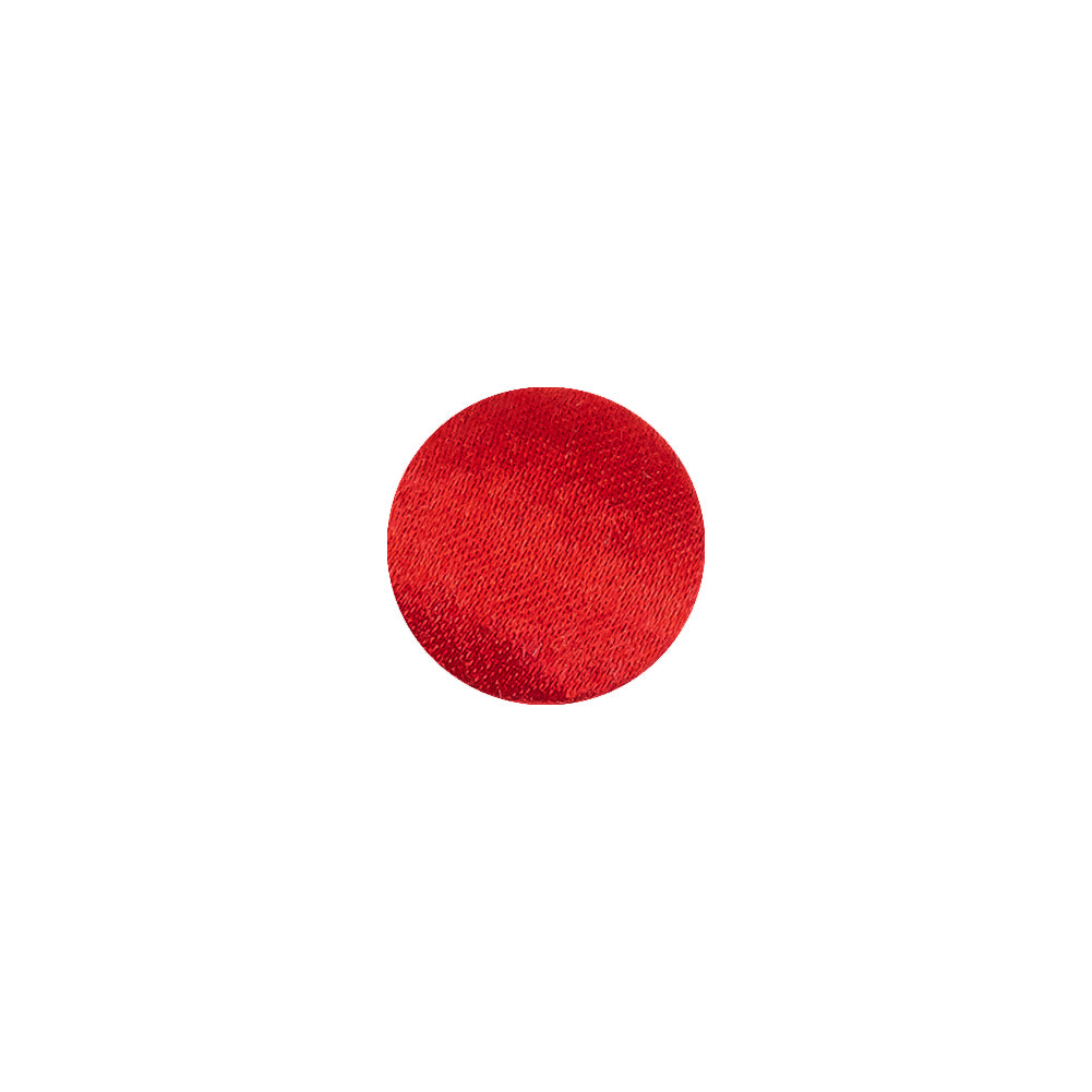 Mood Exclusive Red Silk Covered Button - 18L/11.5mm Mood Exclusive Red Silk Covered Button - 18L/11.5mm