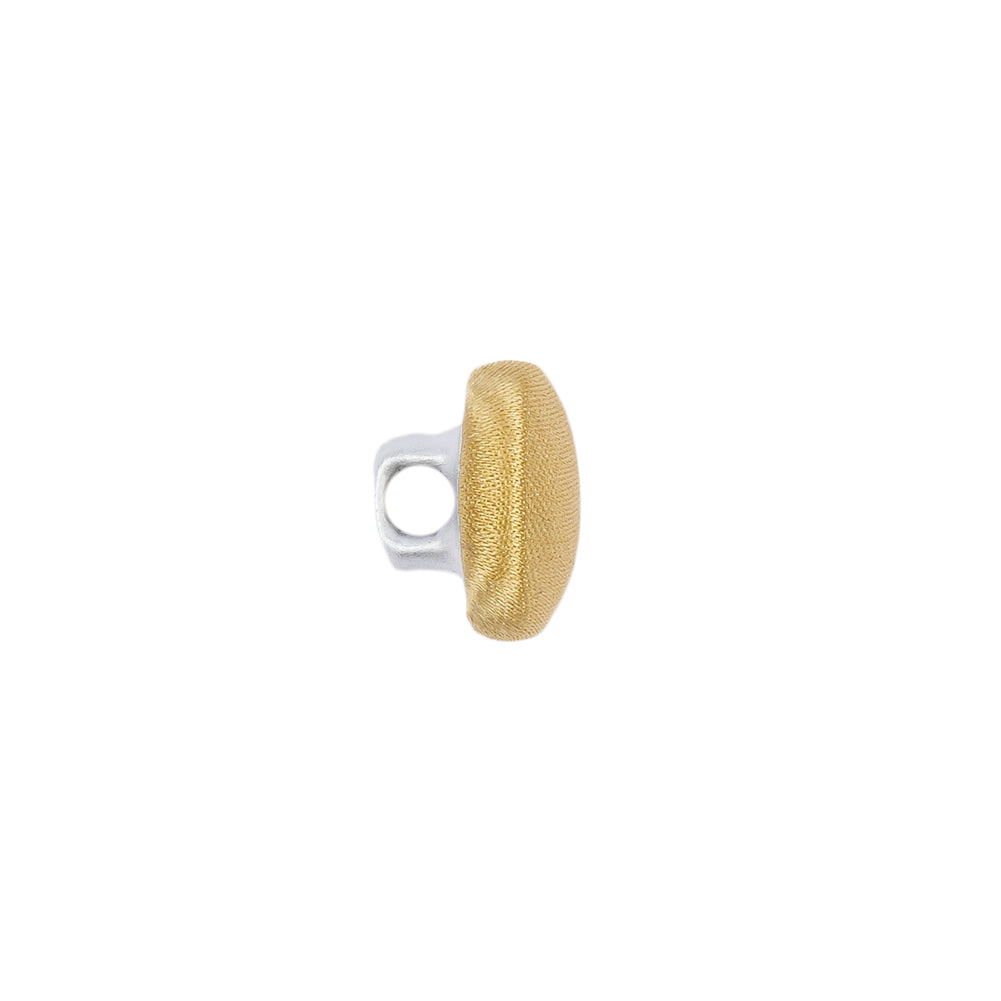 Mood Exclusive Gold Silk Covered Button - 18L/11.5mm - Folded Mood Exclusive Gold Silk Covered Button - 18L/11.5mm - Folded