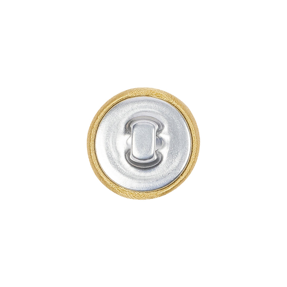 Mood Exclusive Gold Silk Covered Button - 24L/15mm - Detail Mood Exclusive Gold Silk Covered Button - 24L/15mm - Detail