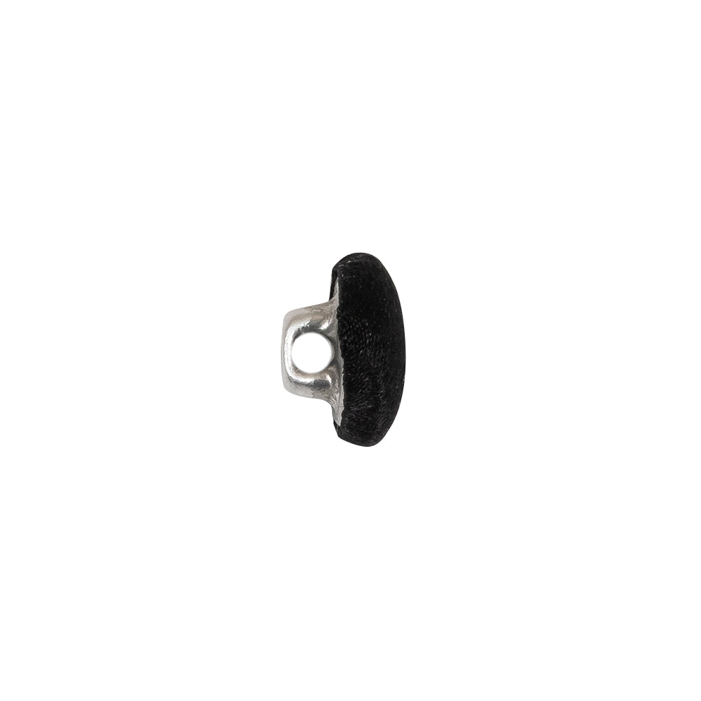 Mood Exclusive Black Silk Covered Button - 18L/11.5mm Detail Mood Exclusive Black Silk Covered Button - 18L/11.5mm Detail