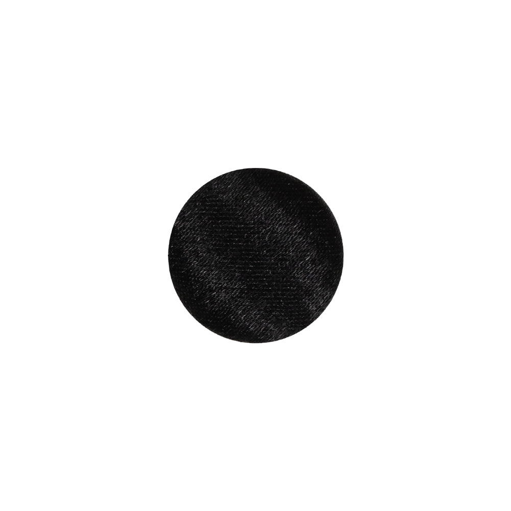 Mood Exclusive Black Silk Covered Button - 20L/12.5mm Mood Exclusive Black Silk Covered Button - 20L/12.5mm