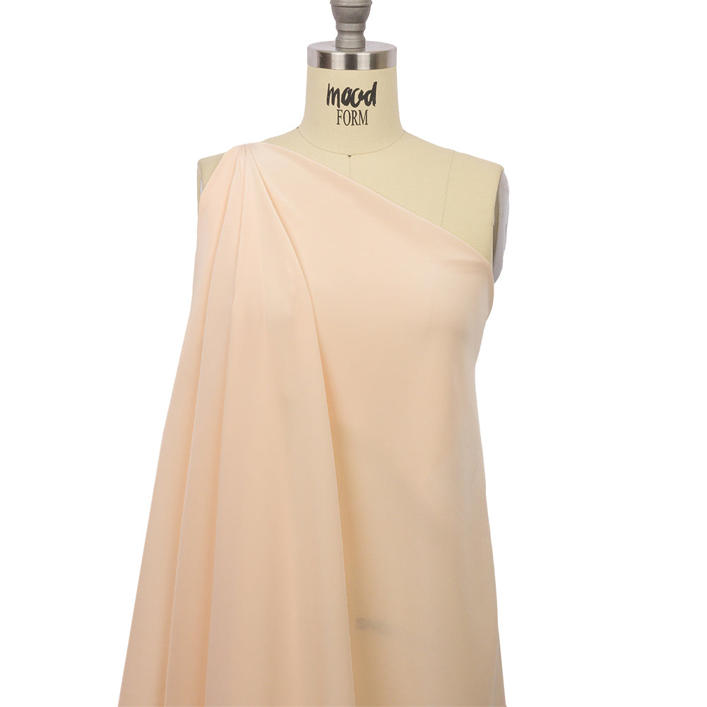 Silk Crepe de Chine - Cream Pink - Premium Collection - Drape Silk Crepe de Chine - Cream Pink - Premium Collection - Drape