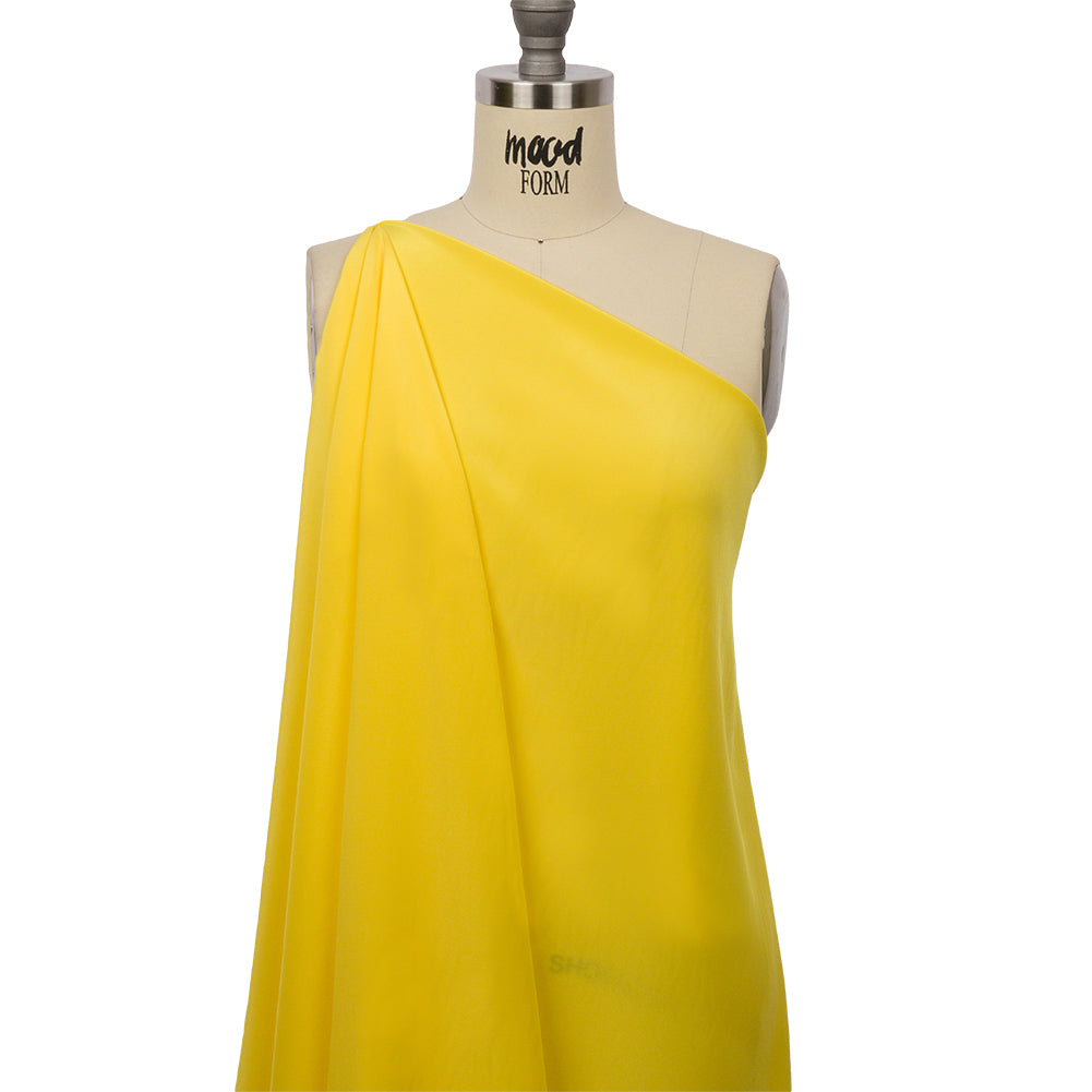Silk Crepe de Chine - Buttercup Yellow - Premium Collection - Drape Silk Crepe de Chine - Buttercup Yellow - Premium Collection - Drape