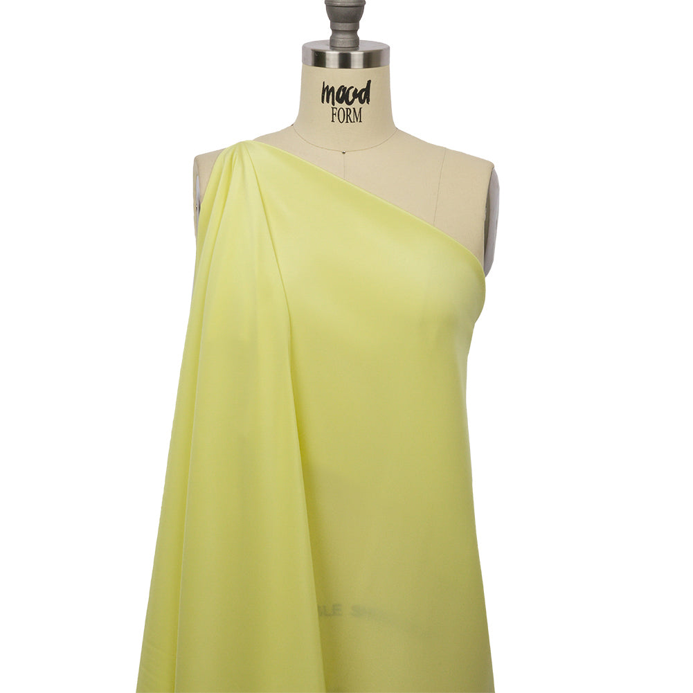 Silk Crepe de Chine - Sunny Lime - Premium Collection - Drape Silk Crepe de Chine - Sunny Lime - Premium Collection - Drape