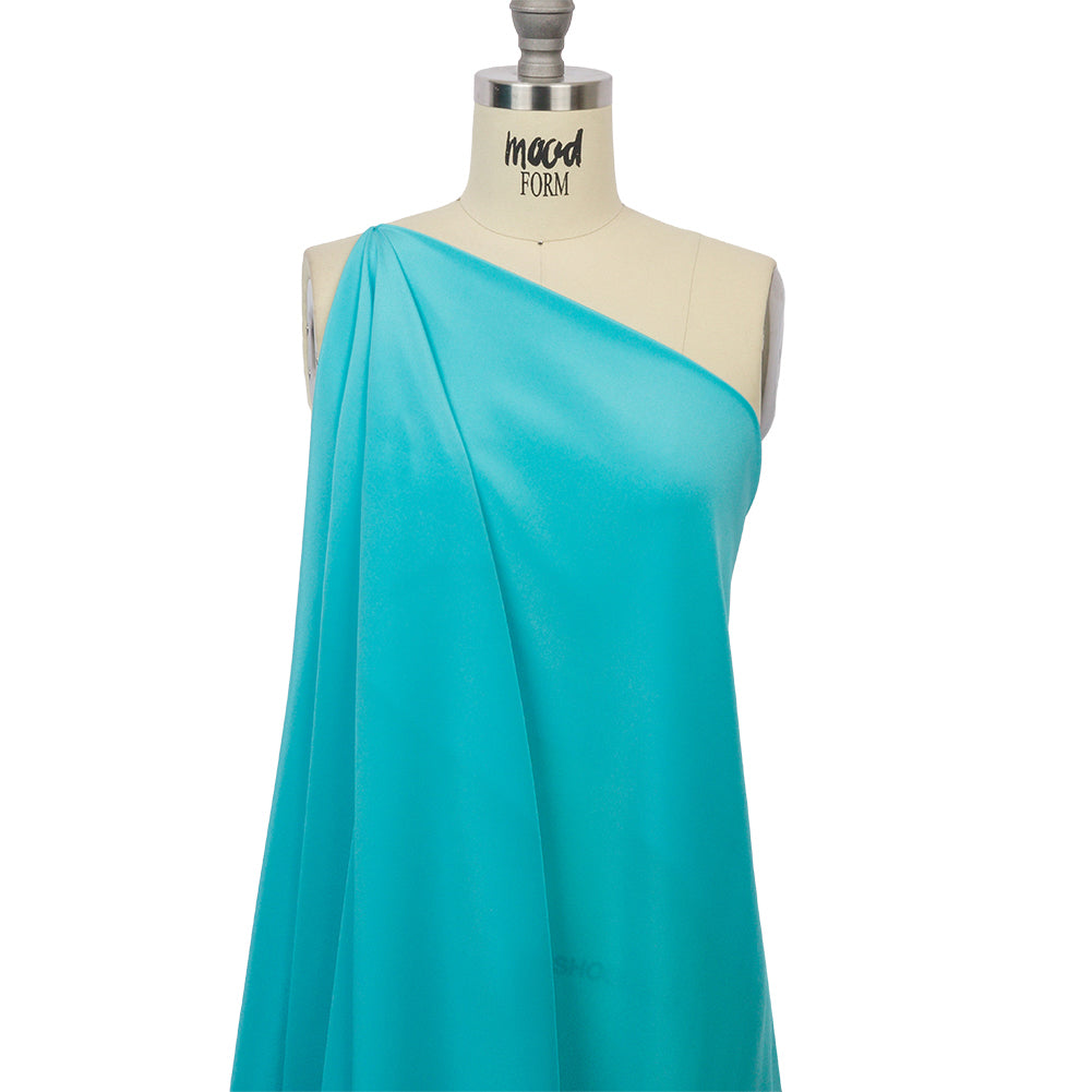 Silk Crepe de Chine - Angel Blue - Premium Collection - Drape Silk Crepe de Chine - Angel Blue - Premium Collection - Drape