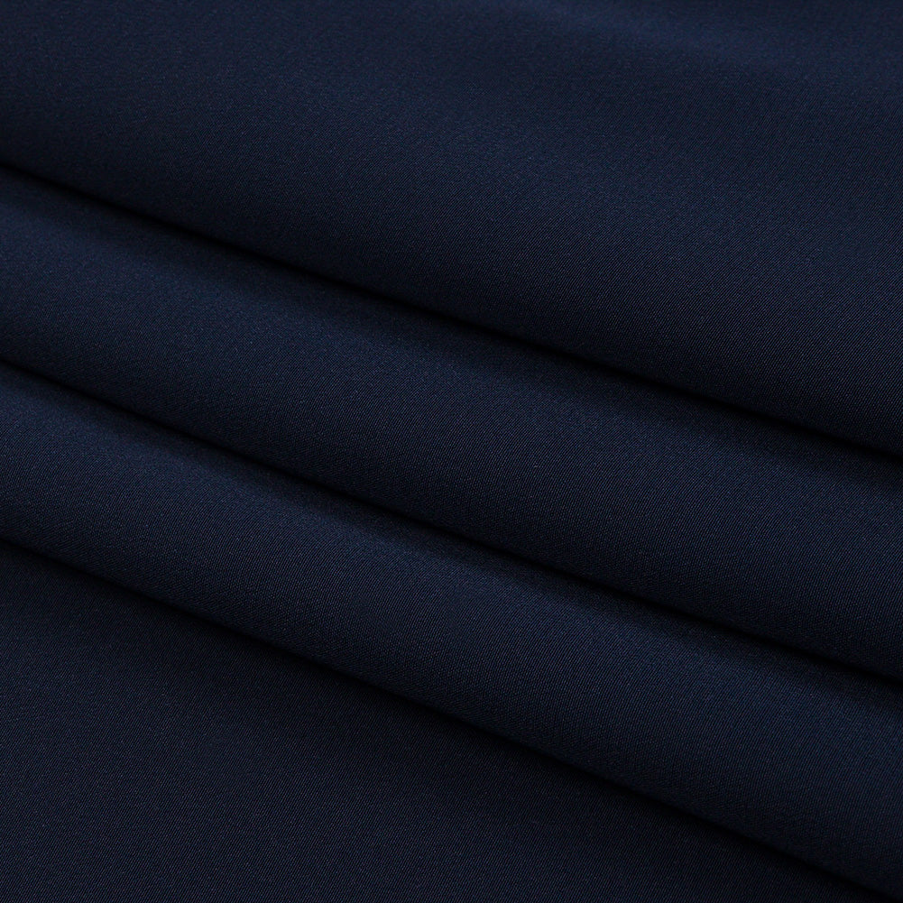 Silk Crepe de Chine - Navy - Premium Collection - Folded Silk Crepe de Chine - Navy - Premium Collection - Folded