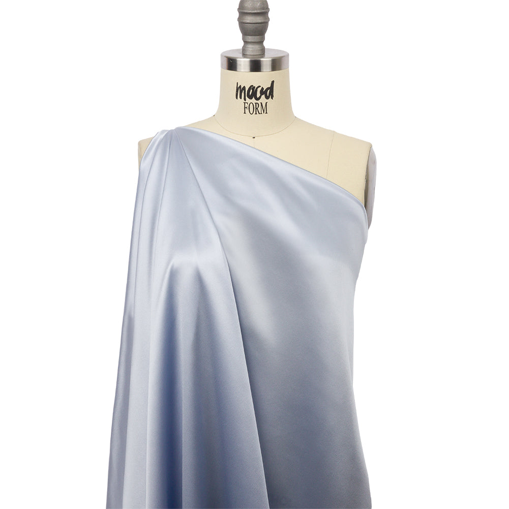 Stretch Silk Charmeuse - Icelandic Blue - Premium Collection - Drape Stretch Silk Charmeuse - Icelandic Blue - Premium Collection - Drape